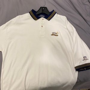 Houston Astros Polo Lands' End White Polo Shirt with Navy Accents